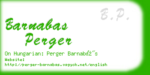 barnabas perger business card
